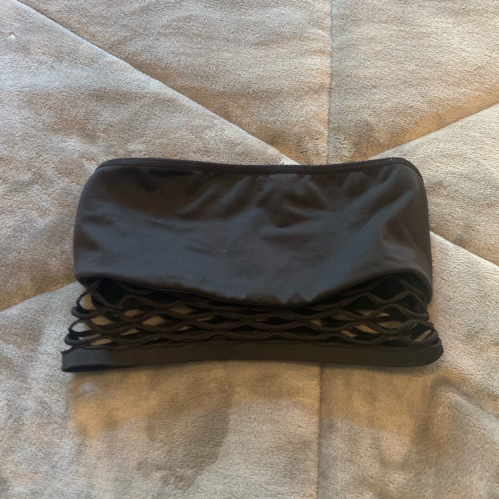 vs pink black tube top/ strapless bra- BRAND NEW